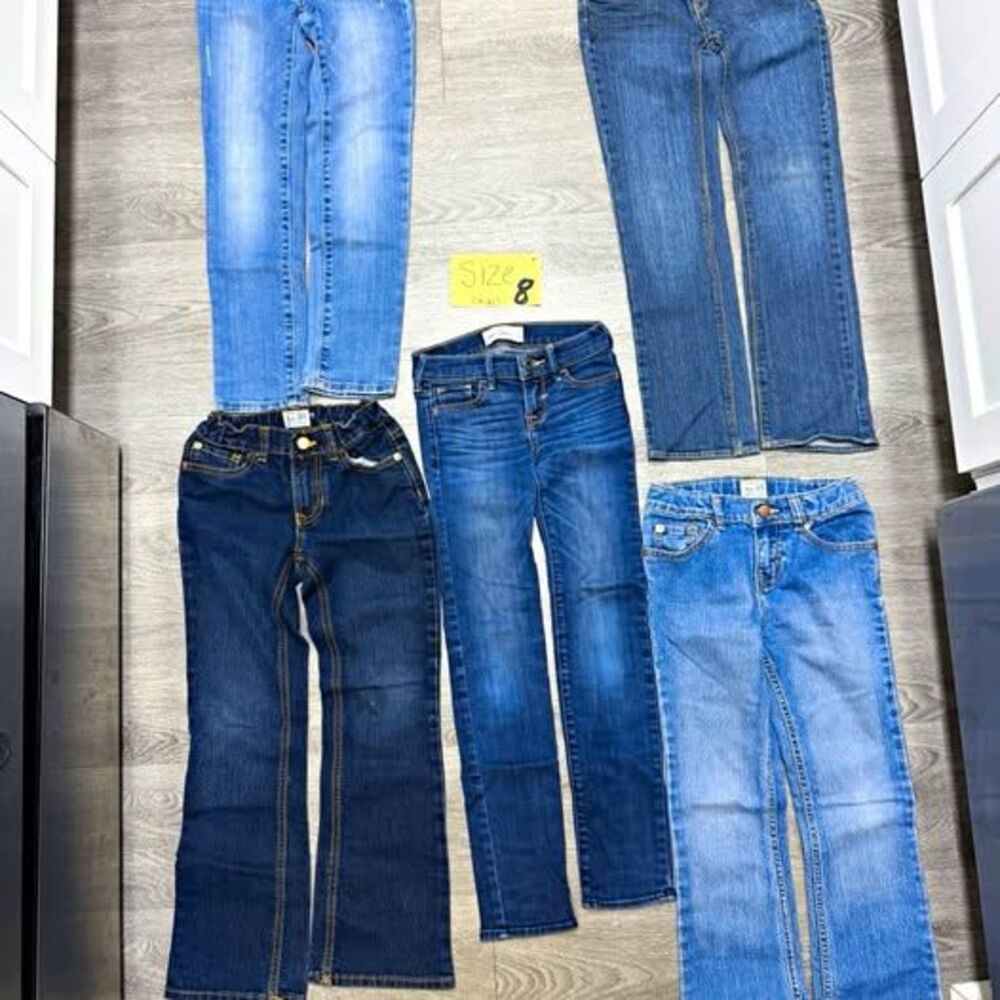 Girls Jeans Lot of 5 Size 8 Children’s Place Old Navy Abercrombie Cherokee